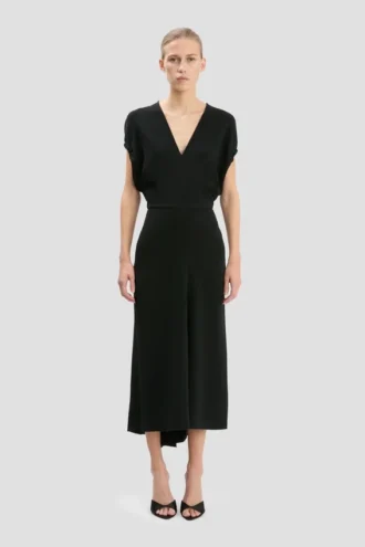 Edith Midi-Kleid in Schwarz