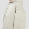 einem aufgestickten Logo-Hoodie in Grau meliert einem aufgestickten Logo-Hoodie in Grau meliert