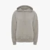 einem aufgestickten Logo-Hoodie in Grau meliert einem aufgestickten Logo-Hoodie in Grau meliert
