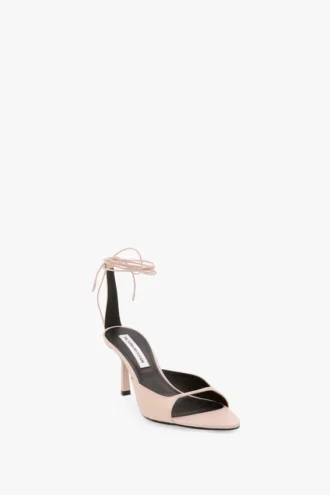 Eliza Stiletto-Sandale 75 aus hellrosa Leder