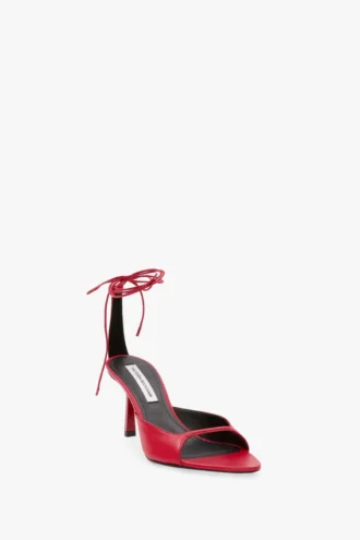 Eliza Stiletto-Sandale 75 aus rotem Leder