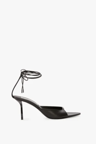 Eliza Stiletto-Sandale 75 aus schwarzem Leder Eliza Stiletto-Sandale 75 aus schwarzem Leder