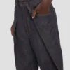 Falten-Detail-Jeans in Indigo