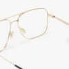 Feine Brille mit Doppelbrücke in Gold