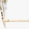Feine Brille mit Doppelbrücke in Gold