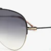 Feine Metall-Pilotenbrille in Gold-Schwarz Feine Metall-Pilotenbrille in Gold-Schwarz
