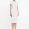 Figurbetontes T-Shirt-Kleid in Elfenbein Figurbetontes T-Shirt-Kleid in Elfenbein