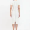 Figurbetontes T-Shirt-Kleid in Elfenbein Figurbetontes T-Shirt-Kleid in Elfenbein