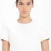 Figurbetontes T-Shirt-Kleid in Elfenbein Figurbetontes T-Shirt-Kleid in Elfenbein