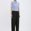 Frill Polo-Top in Wolkenblau Frill Polo-Top in Wolkenblau