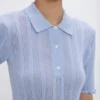 Frill Polo-Top in Wolkenblau Frill Polo-Top in Wolkenblau