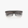 Geformte Sonnenbrille aus Metall und Acetat mit flachem Oberteil Geformte Sonnenbrille aus Metall und Acetat mit flachem Oberteil