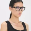 Geformter Flat-Top-Rahmen in Schwarz