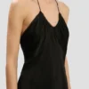 Gerafftes Cami-Top in Schwarz