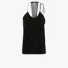 Gerafftes Cami-Top in Schwarz