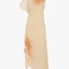 Gesmoktes Kleid in Sandstein