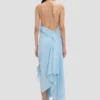 Gesmoktes Neckholder-Kleid in Ionian Blue Gesmoktes Neckholder-Kleid in Ionian Blue