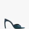 Harlow Mule 100 aus blaugrünem Satin Harlow Mule 100 aus blaugrünem Satin