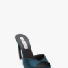 Harlow Mule 100 aus blaugrünem Satin Harlow Mule 100 aus blaugrünem Satin
