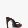 Harlow Mule 100 aus kastanienbraunem Satin