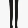 Harlow Peep-Toe-Stiefel aus Stretch-Jersey 100 in Schwarz Harlow Peep-Toe-Stiefel aus Stretch-Jersey 100 in Schwarz