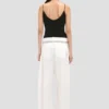 Hose mit geradem Bein und Umschlag in Off-White Hose mit geradem Bein und Umschlag in Off-White