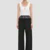 Hose mit transparenten Einsätzen in Schwarz Hose mit transparenten Einsätzen in Schwarz