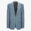 Jacke mit fallendem Revers in Wolkenblau