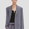 Jacke mit gekerbtem Revers in Flint