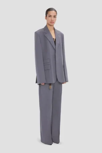 Jacke mit gekerbtem Revers in Flint