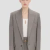 Jacke mit skulpturalen Ärmeln in Nickel Jacke mit skulpturalen Ärmeln in Nickel