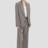 Jacke mit skulpturalen Ärmeln in Nickel Jacke mit skulpturalen Ärmeln in Nickel