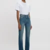 Julia Stretch-Jeans in Mittelblau