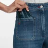 Kartenetui in Mitternachtsblau aus Leder mit Krokodilprägung