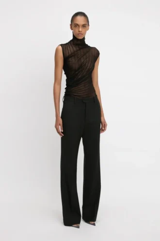 Klassische, maßgeschneiderte Hose in Schwarz