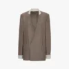 Kragenlose Jacke in Limestone
