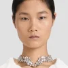 Kristall-Choker in Silber