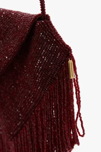 Manhattan-Bead-Tasche in Burgunderrot