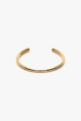 Manschettenknopf-Armband in Hellgold Manschettenknopf-Armband in Hellgold