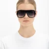Mehrschichtige Masken-Sonnenbrille in schwarzem Farbverlauf Mehrschichtige Masken-Sonnenbrille in schwarzem Farbverlauf