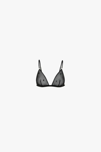 Mesh-BH mit Pailletten-Detail in Schwarz