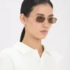 Metall-Sonnenbrille in Gold Honey Havana Metall-Sonnenbrille in Gold Honey Havana