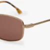 Metall-Sonnenbrille in Gold Honey Havana Metall-Sonnenbrille in Gold Honey Havana
