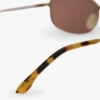 Metall-Sonnenbrille in Gold Honey Havana Metall-Sonnenbrille in Gold Honey Havana