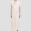 Midi-Kleid „Aria“ in Elfenbein