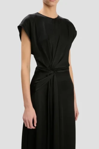 Midi-Kleid „Aria“ in Schwarz