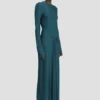 Midi-Kleid „Frances“ in Dunkelblaugrün