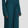 Midi-Kleid „Frances“ in Dunkelblaugrün