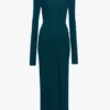 Midi-Kleid „Frances“ in Dunkelblaugrün