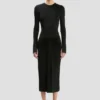 Midi-Kleid „Frances“ in Schwarz Midi-Kleid „Frances“ in Schwarz